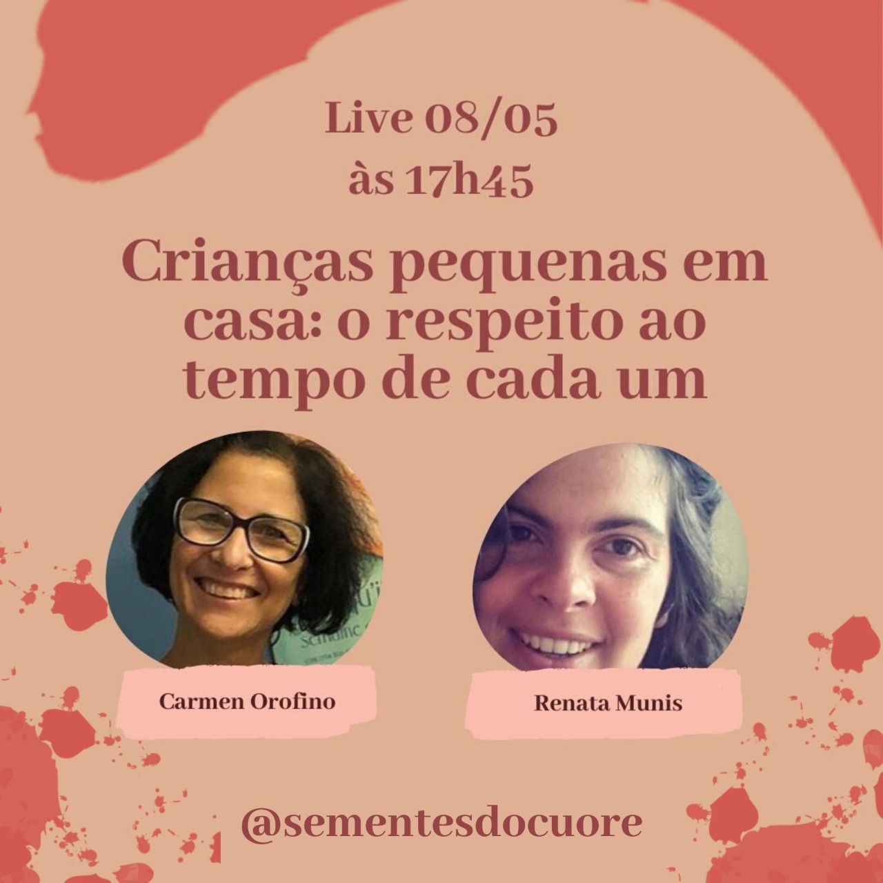 Live: Crianças pequenas em casa: o respeito ao tempo de cada um. ⠀⠀  ⠀⠀⠀⠀⠀⠀⠀